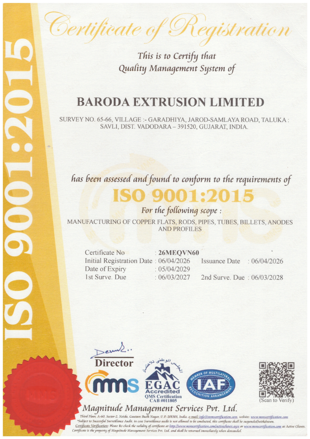 About Company | Baroda Extrusion Ltd
